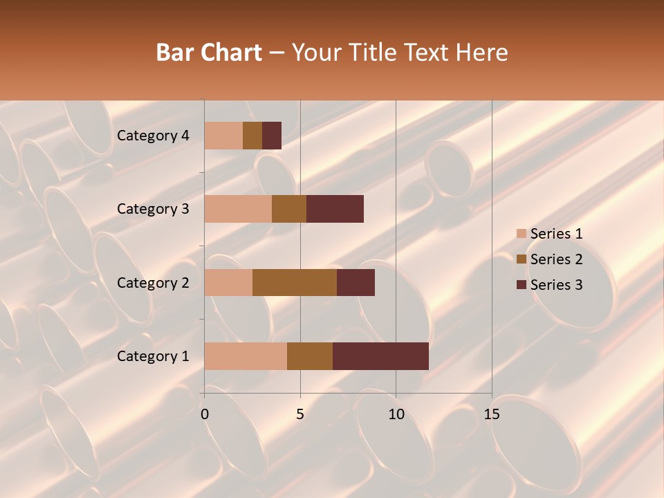 A Group Of Metal Pipes With The Name Of The Company PowerPoint Template