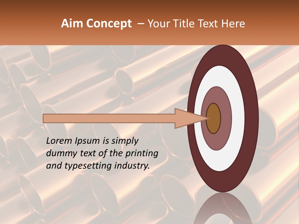 A Group Of Metal Pipes With The Name Of The Company PowerPoint Template