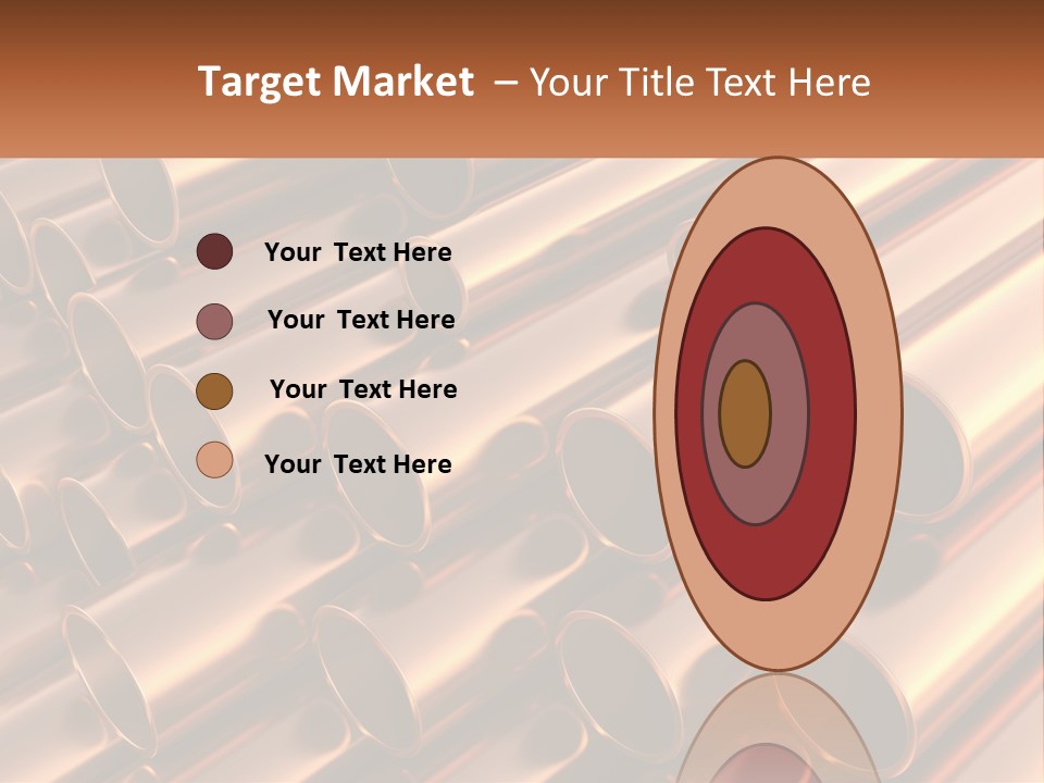 A Group Of Metal Pipes With The Name Of The Company PowerPoint Template