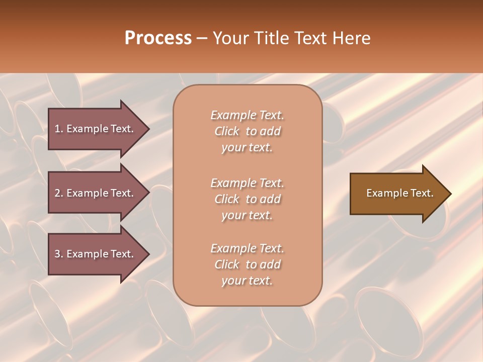 A Group Of Metal Pipes With The Name Of The Company PowerPoint Template