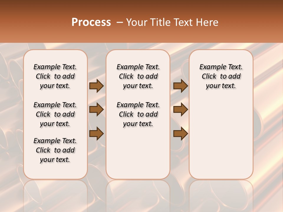 A Group Of Metal Pipes With The Name Of The Company PowerPoint Template