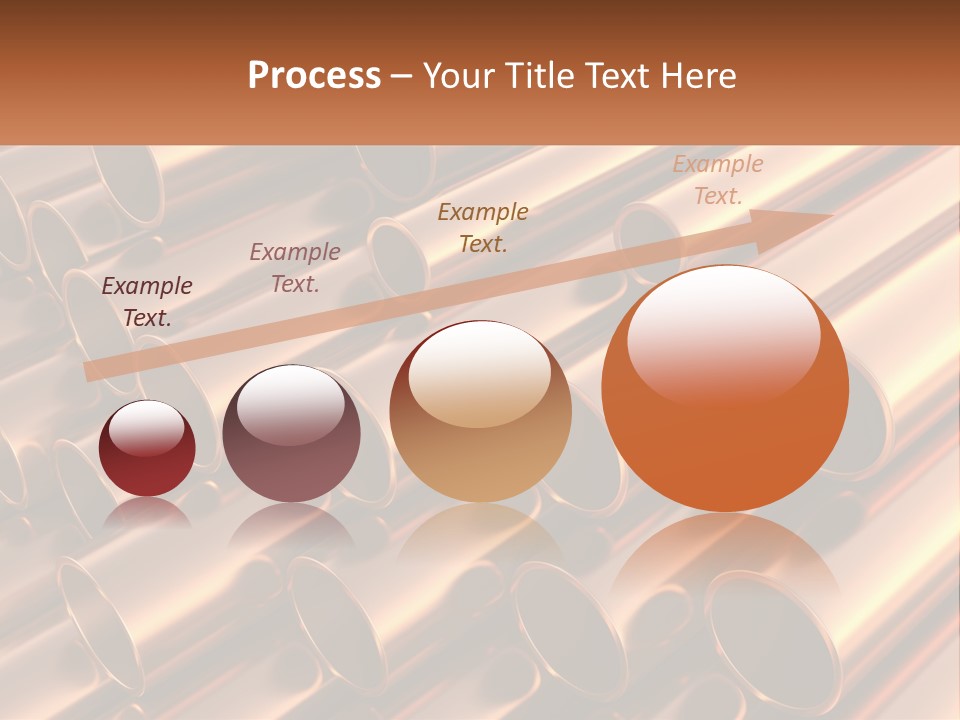 A Group Of Metal Pipes With The Name Of The Company PowerPoint Template