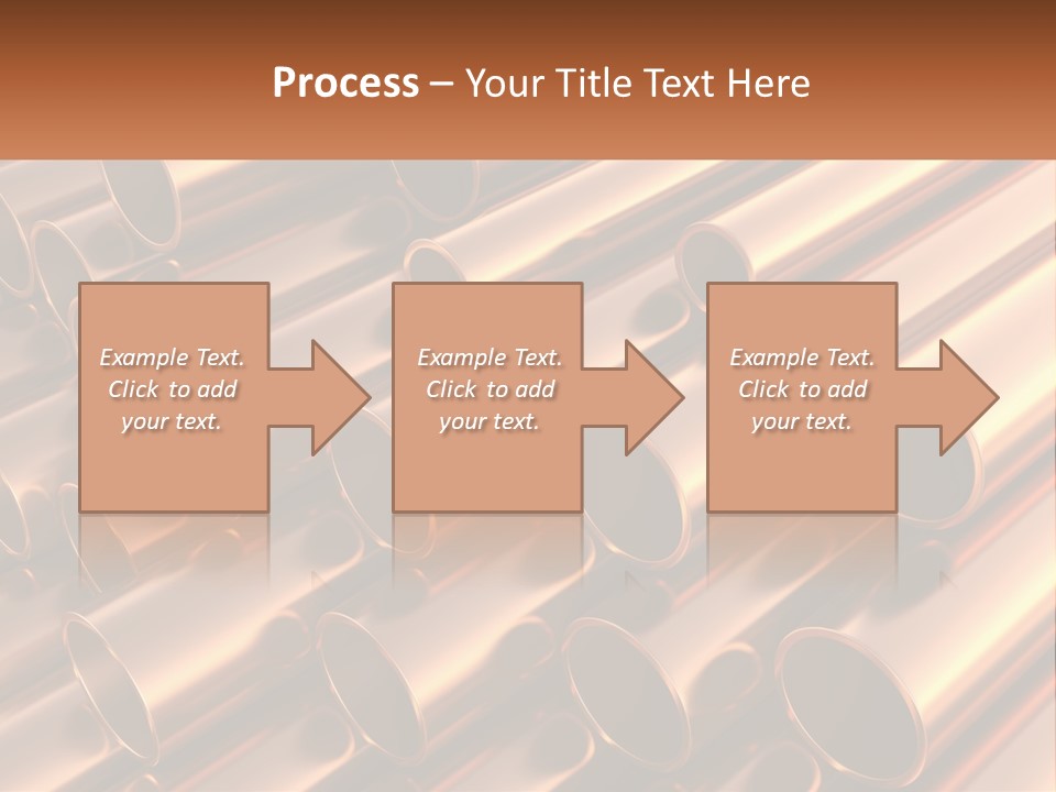 A Group Of Metal Pipes With The Name Of The Company PowerPoint Template