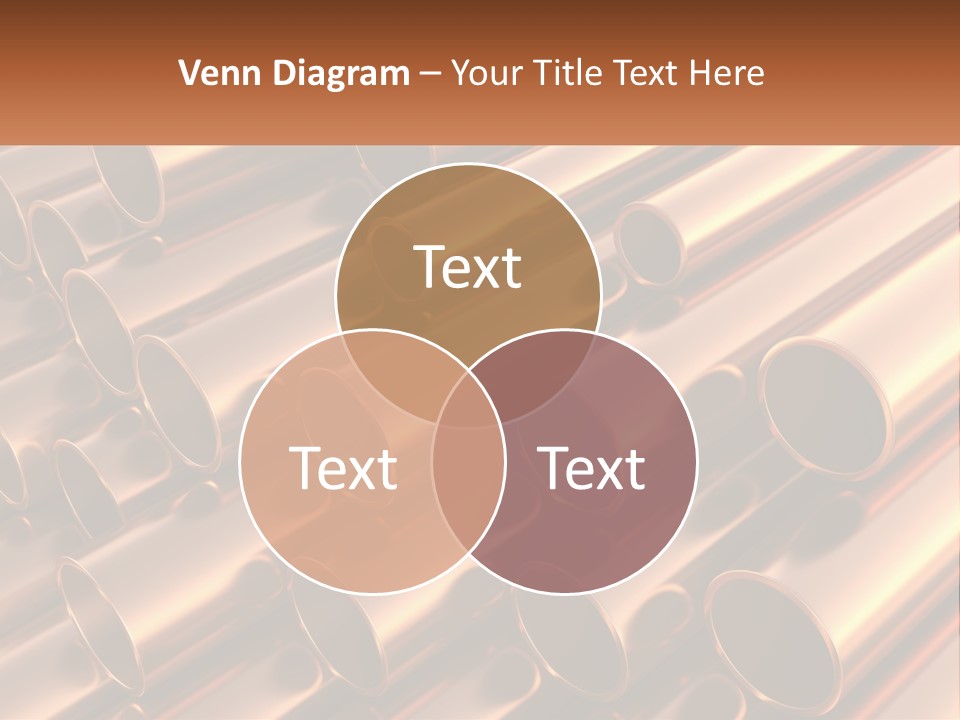A Group Of Metal Pipes With The Name Of The Company PowerPoint Template