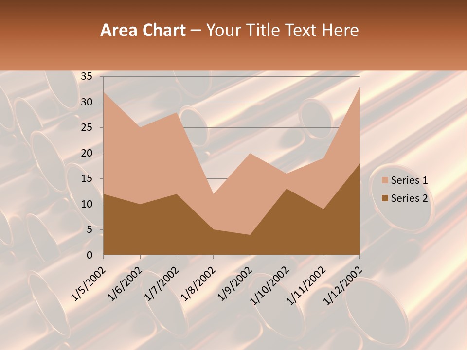 A Group Of Metal Pipes With The Name Of The Company PowerPoint Template