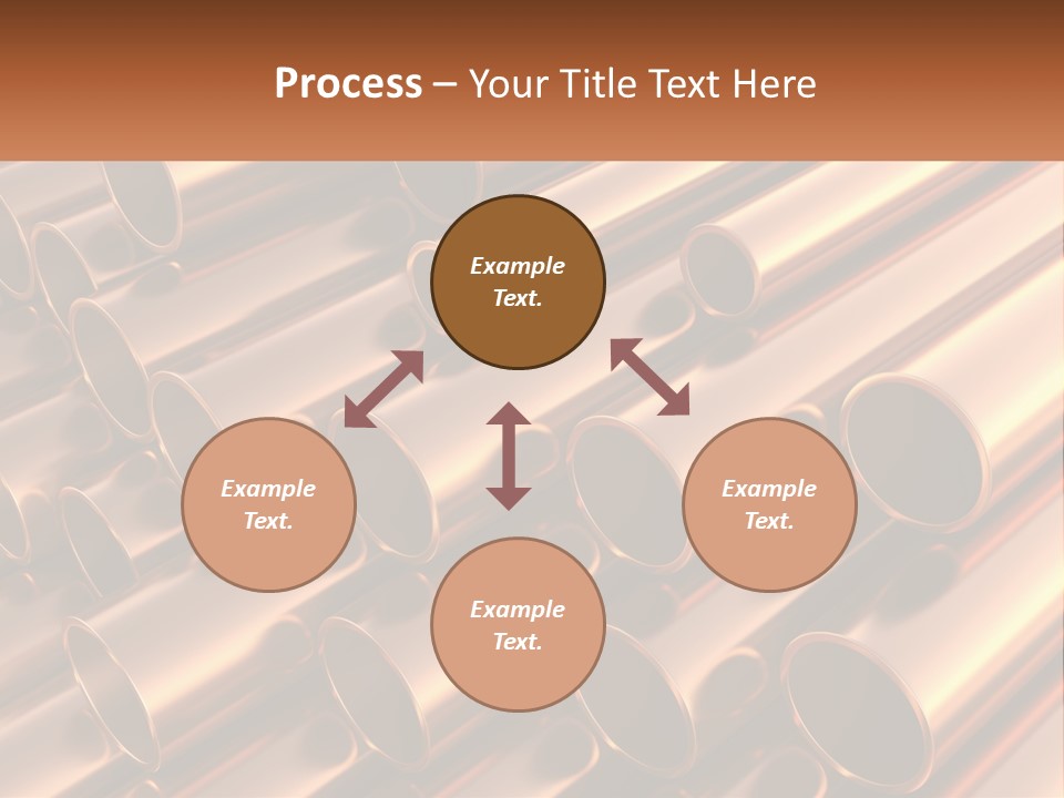 A Group Of Metal Pipes With The Name Of The Company PowerPoint Template