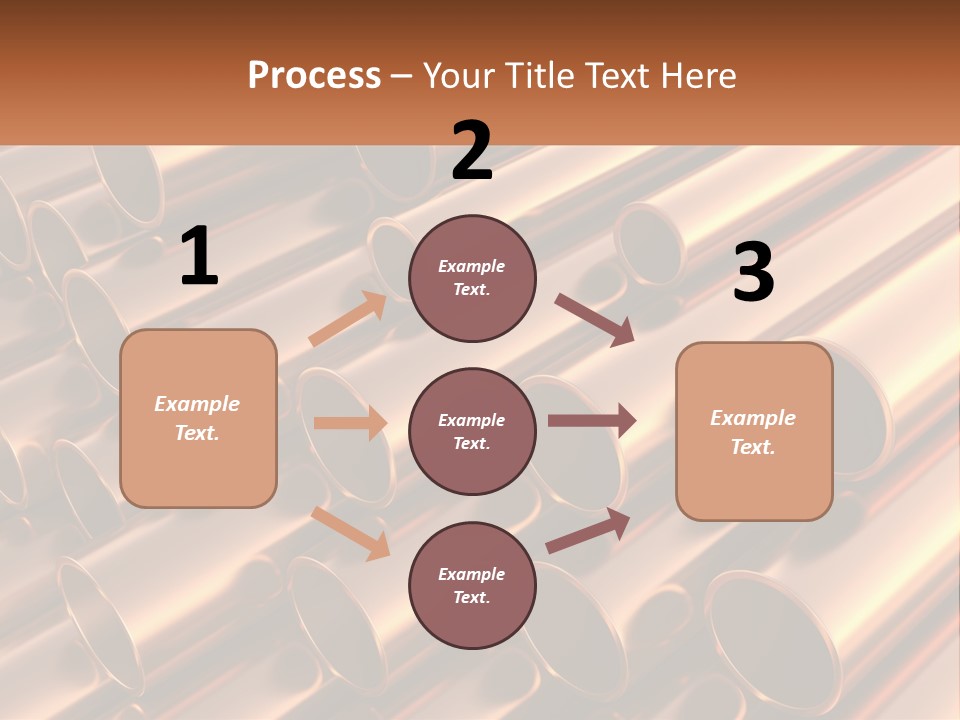 A Group Of Metal Pipes With The Name Of The Company PowerPoint Template