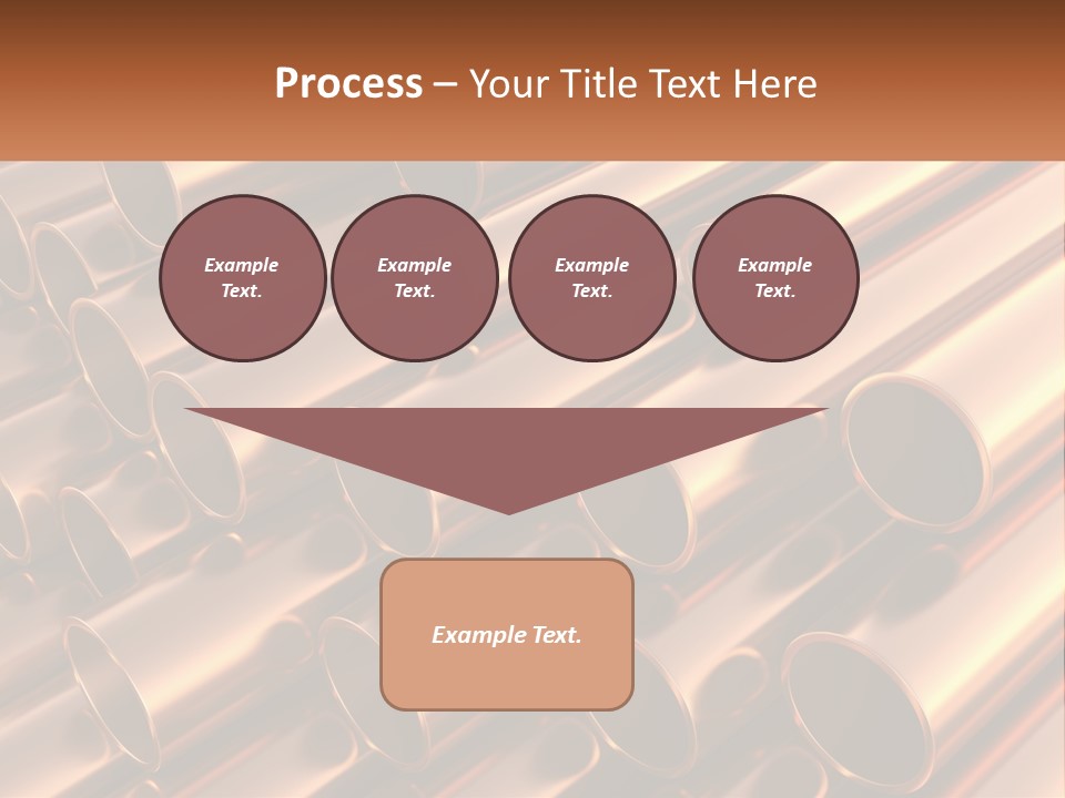 A Group Of Metal Pipes With The Name Of The Company PowerPoint Template