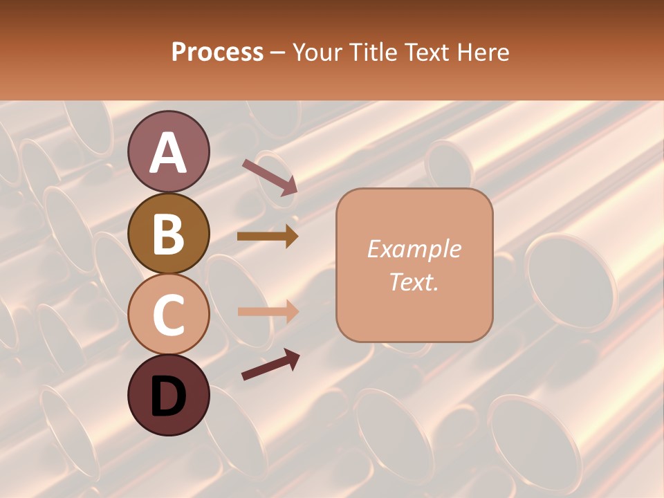 A Group Of Metal Pipes With The Name Of The Company PowerPoint Template
