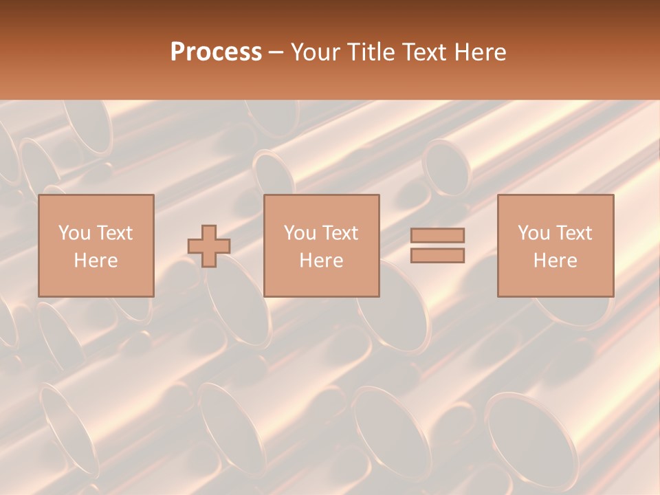 A Group Of Metal Pipes With The Name Of The Company PowerPoint Template