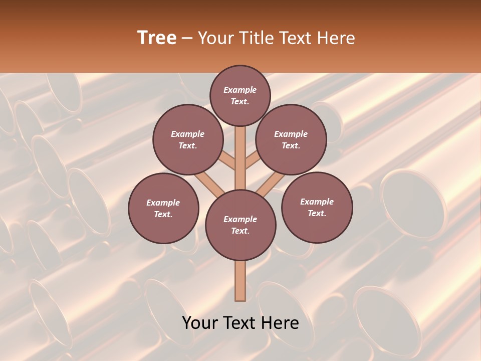 A Group Of Metal Pipes With The Name Of The Company PowerPoint Template