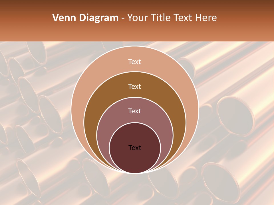 A Group Of Metal Pipes With The Name Of The Company PowerPoint Template