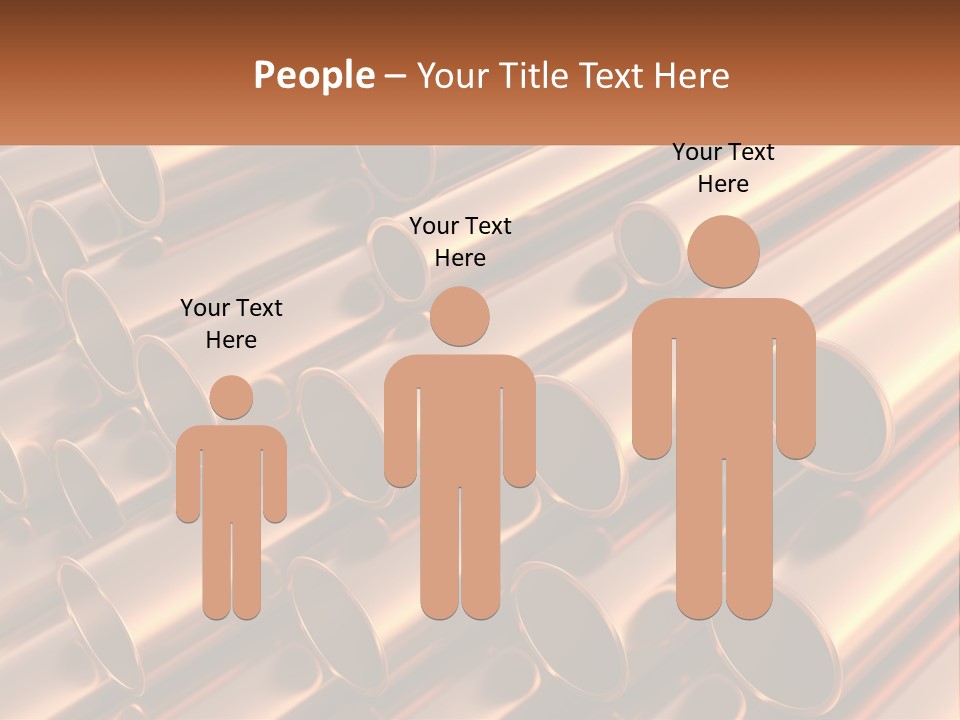 A Group Of Metal Pipes With The Name Of The Company PowerPoint Template