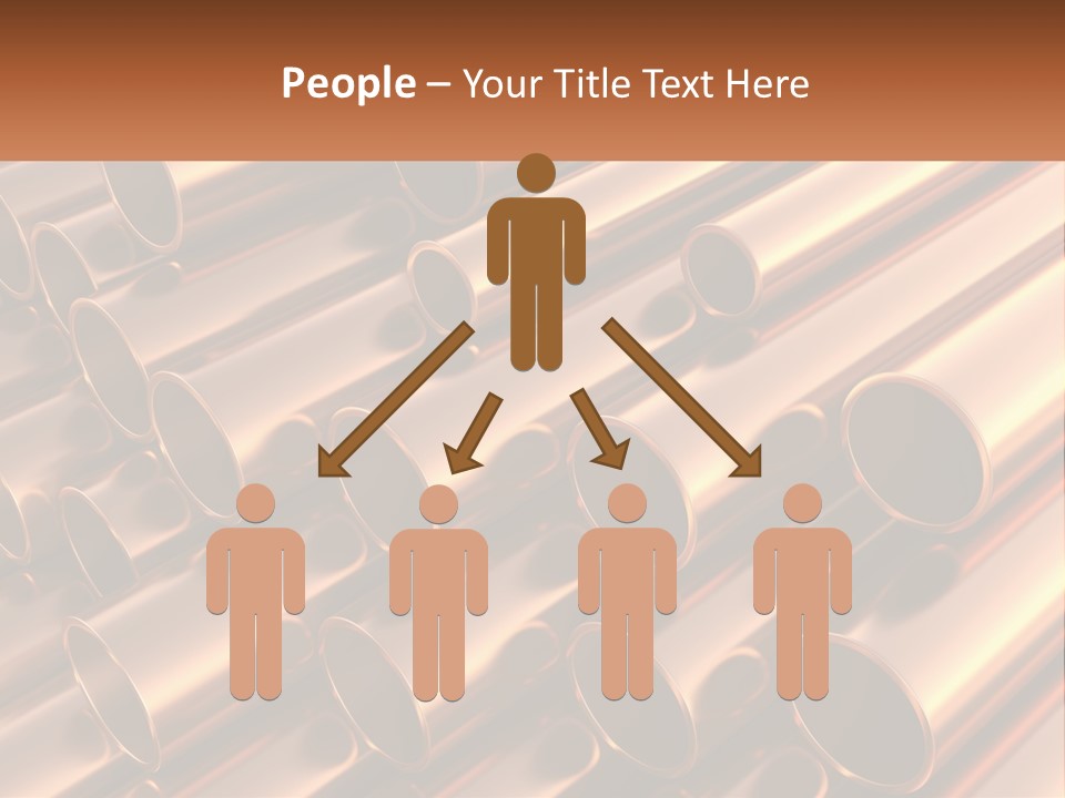 A Group Of Metal Pipes With The Name Of The Company PowerPoint Template