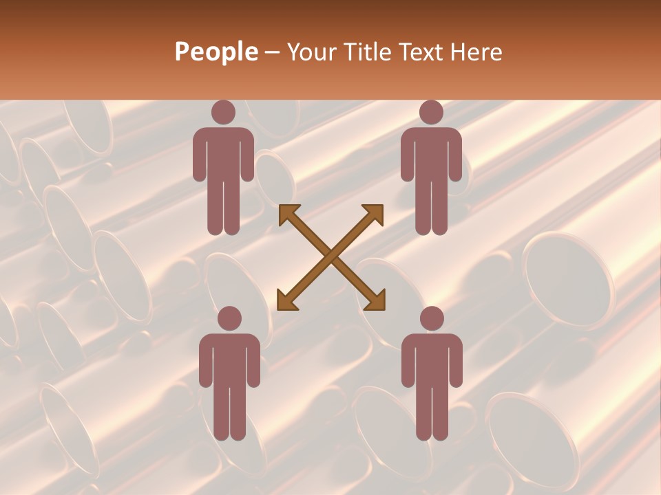 A Group Of Metal Pipes With The Name Of The Company PowerPoint Template