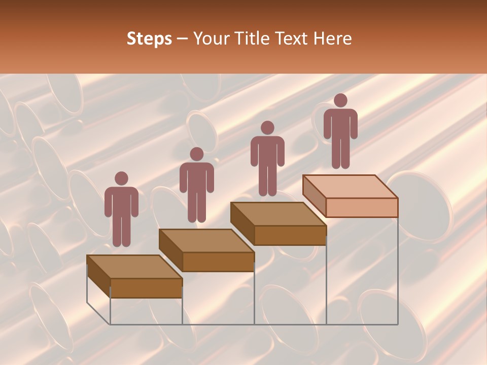 A Group Of Metal Pipes With The Name Of The Company PowerPoint Template