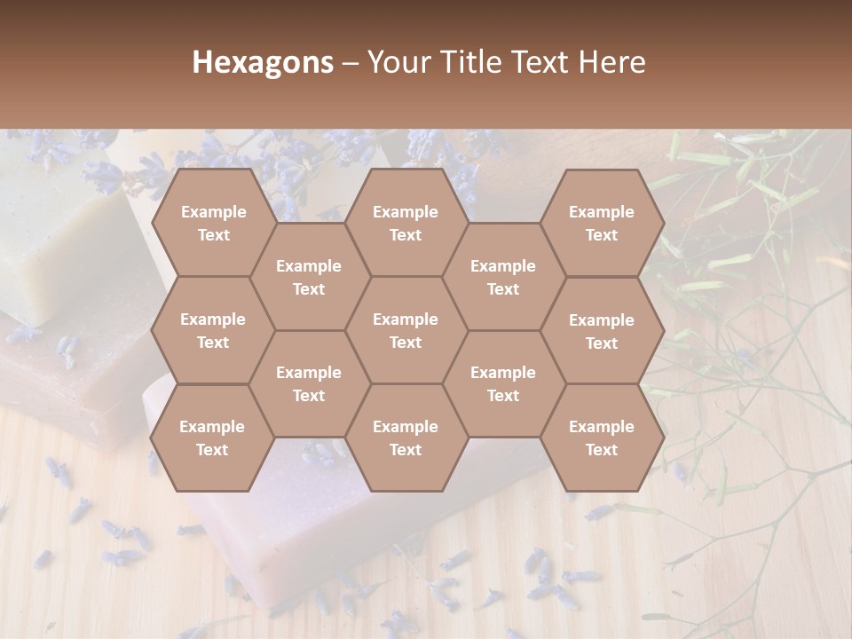 Soaps With Lavender Flowers On A Wooden Table PowerPoint Template