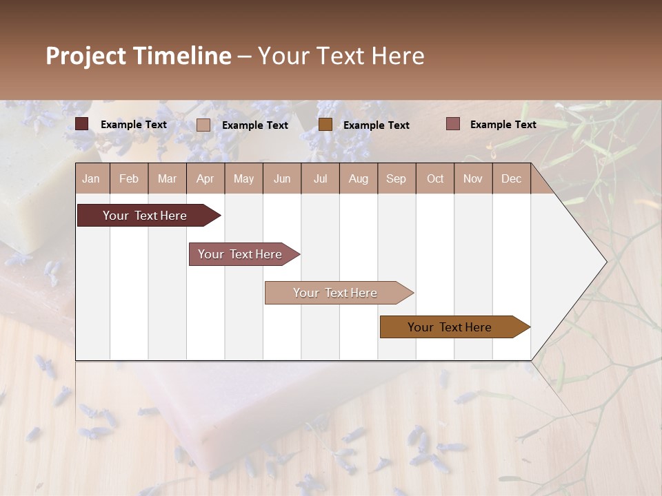 Soaps With Lavender Flowers On A Wooden Table PowerPoint Template