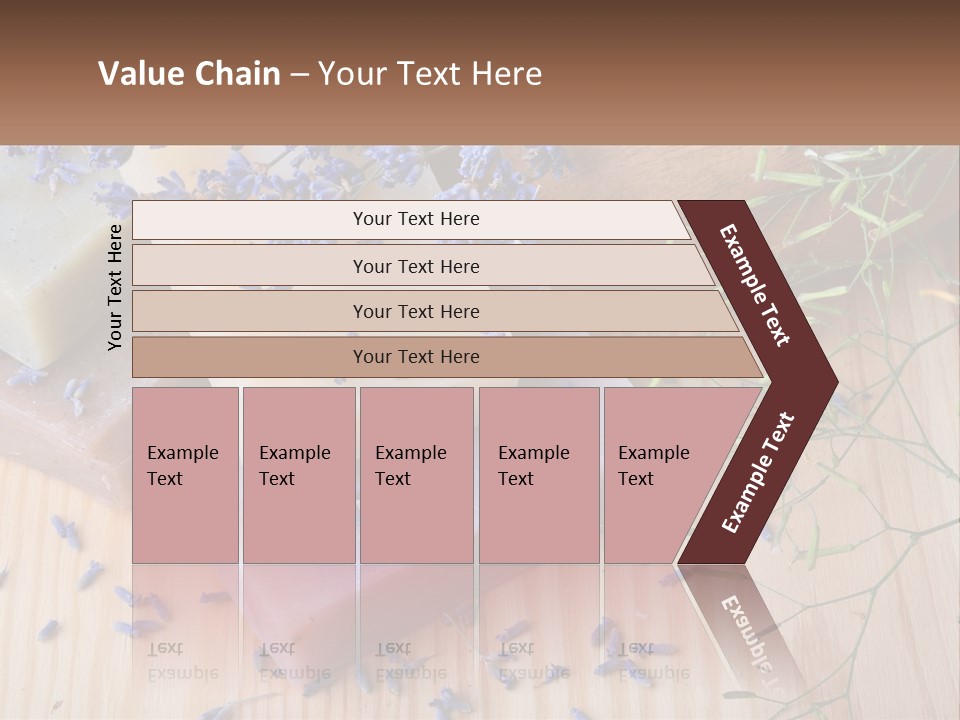 Soaps With Lavender Flowers On A Wooden Table PowerPoint Template