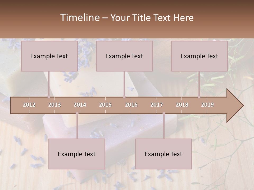 Soaps With Lavender Flowers On A Wooden Table PowerPoint Template