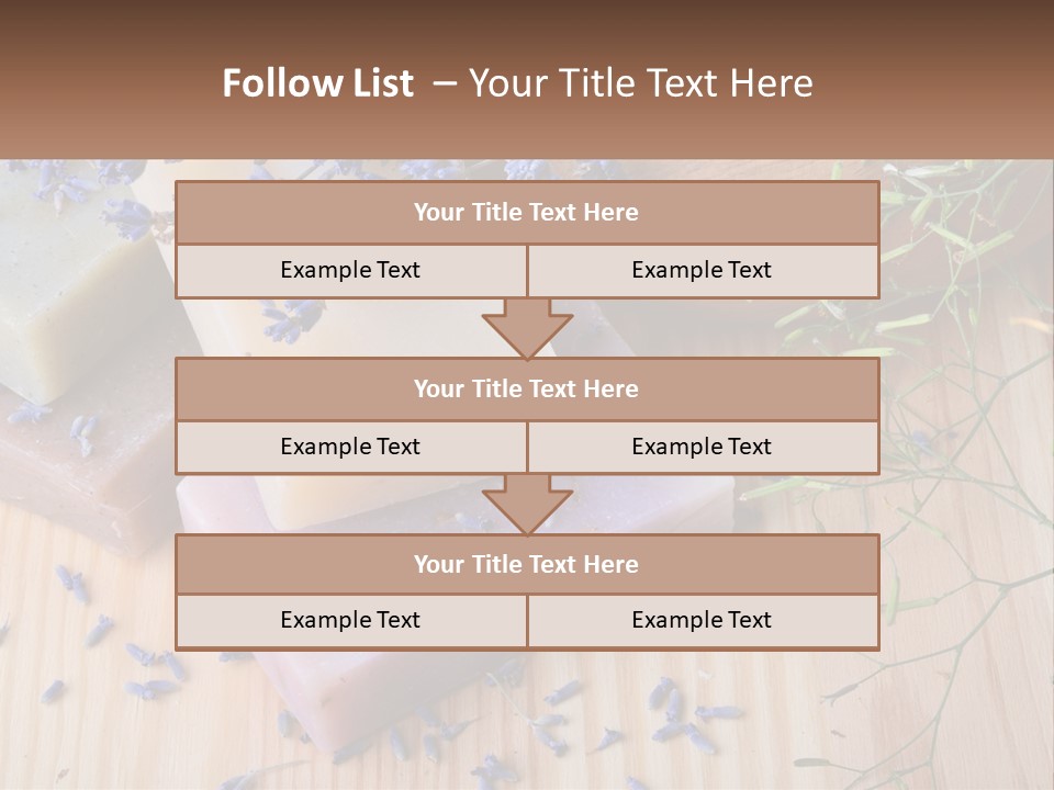 Soaps With Lavender Flowers On A Wooden Table PowerPoint Template