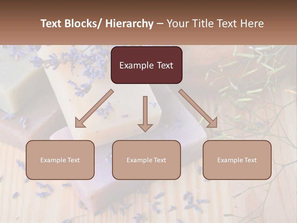 Soaps With Lavender Flowers On A Wooden Table PowerPoint Template