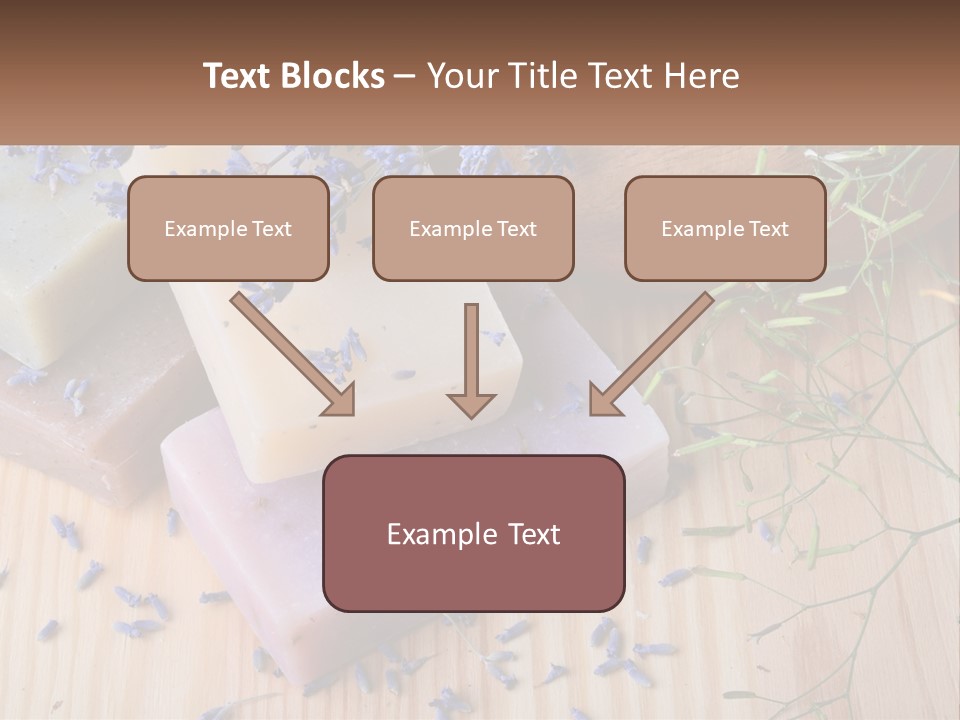 Soaps With Lavender Flowers On A Wooden Table PowerPoint Template