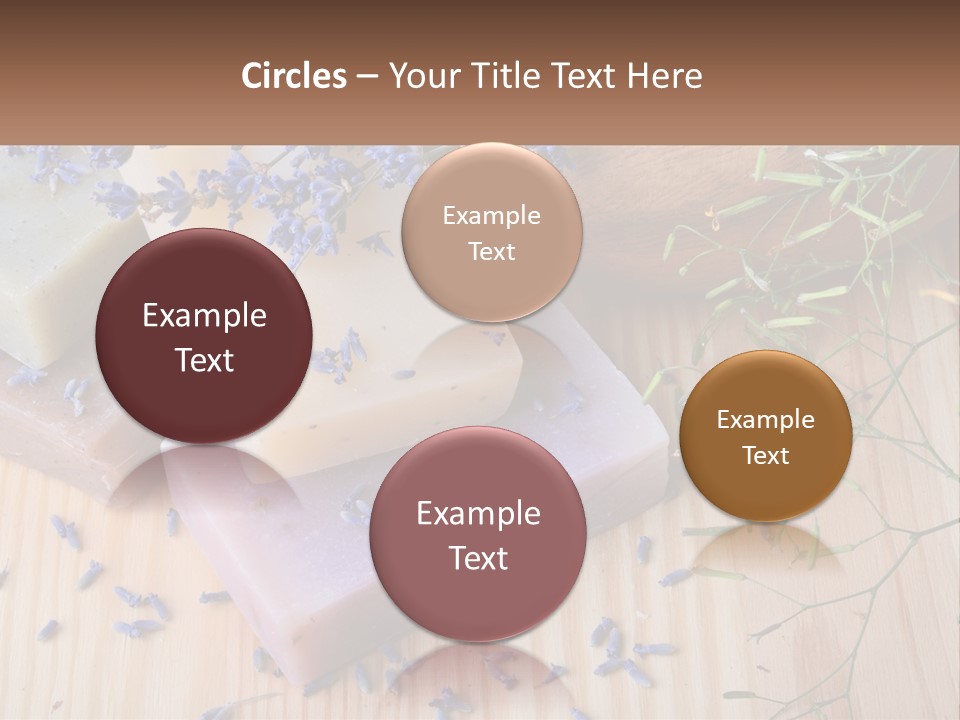 Soaps With Lavender Flowers On A Wooden Table PowerPoint Template