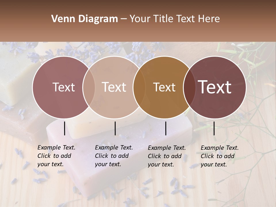Soaps With Lavender Flowers On A Wooden Table PowerPoint Template