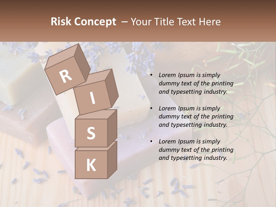 Soaps With Lavender Flowers On A Wooden Table PowerPoint Template