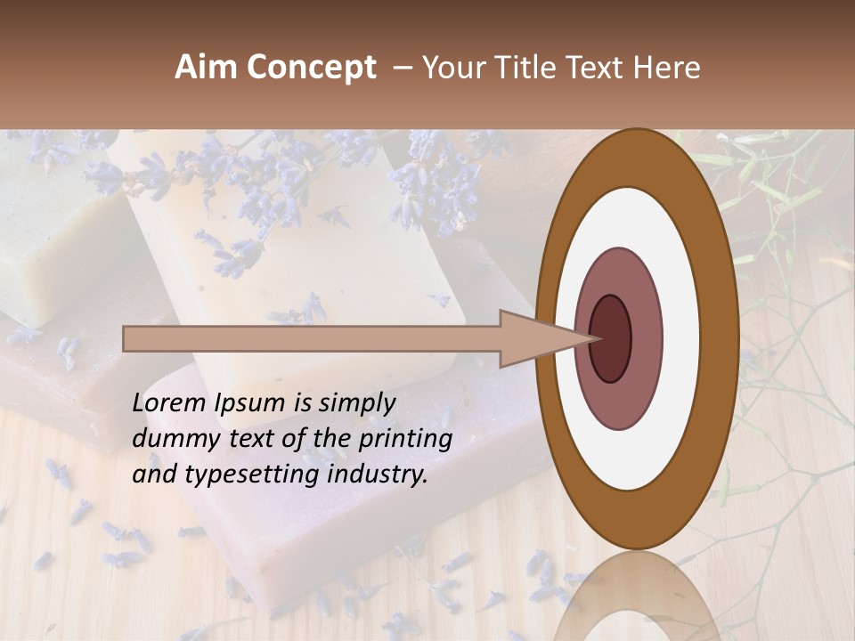 Soaps With Lavender Flowers On A Wooden Table PowerPoint Template