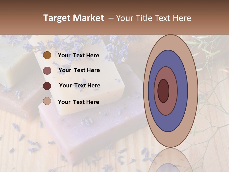 Soaps With Lavender Flowers On A Wooden Table PowerPoint Template