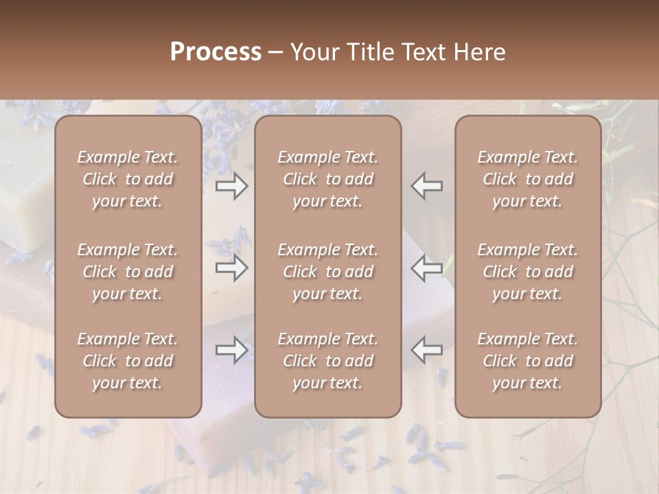 Soaps With Lavender Flowers On A Wooden Table PowerPoint Template