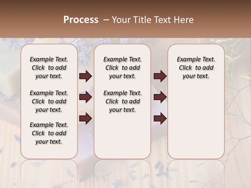 Soaps With Lavender Flowers On A Wooden Table PowerPoint Template