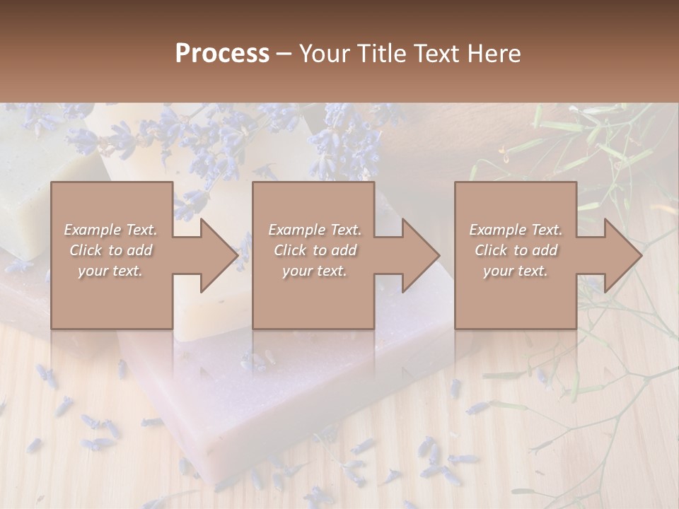 Soaps With Lavender Flowers On A Wooden Table PowerPoint Template