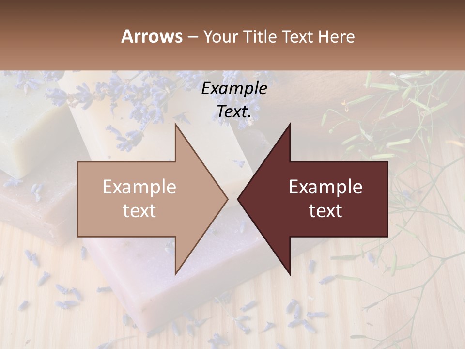 Soaps With Lavender Flowers On A Wooden Table PowerPoint Template