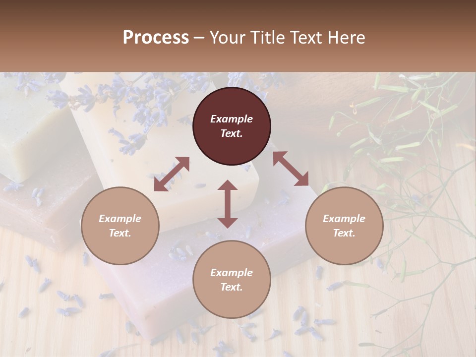 Soaps With Lavender Flowers On A Wooden Table PowerPoint Template