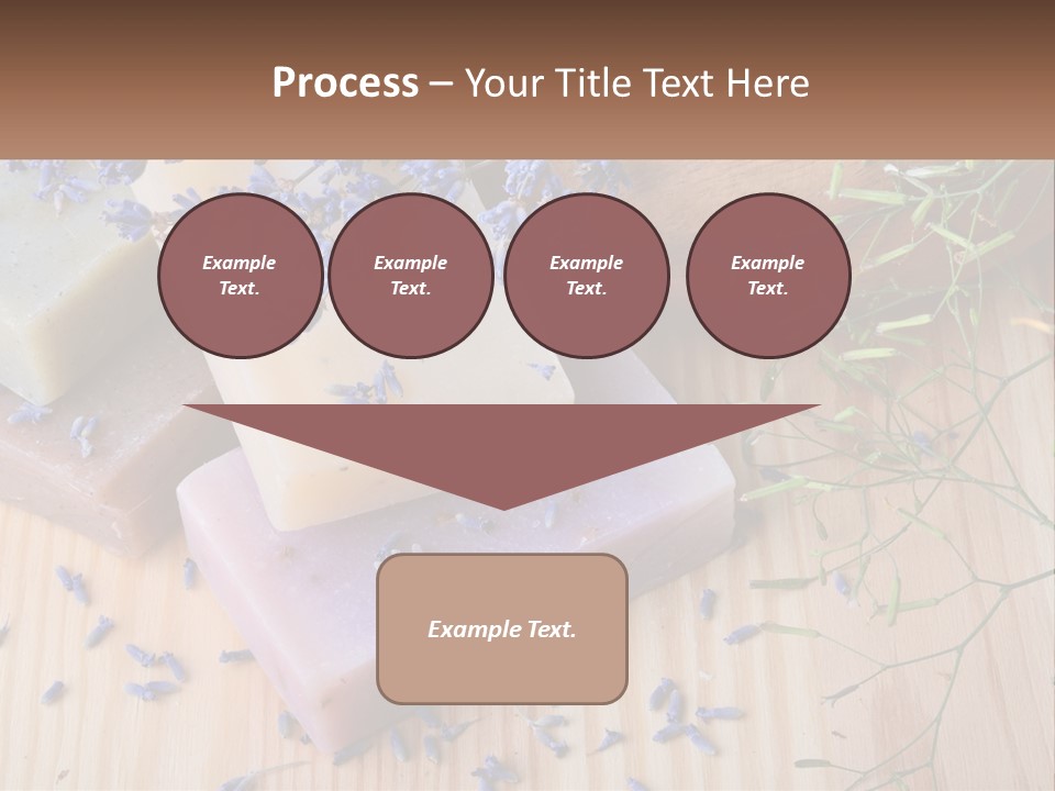 Soaps With Lavender Flowers On A Wooden Table PowerPoint Template