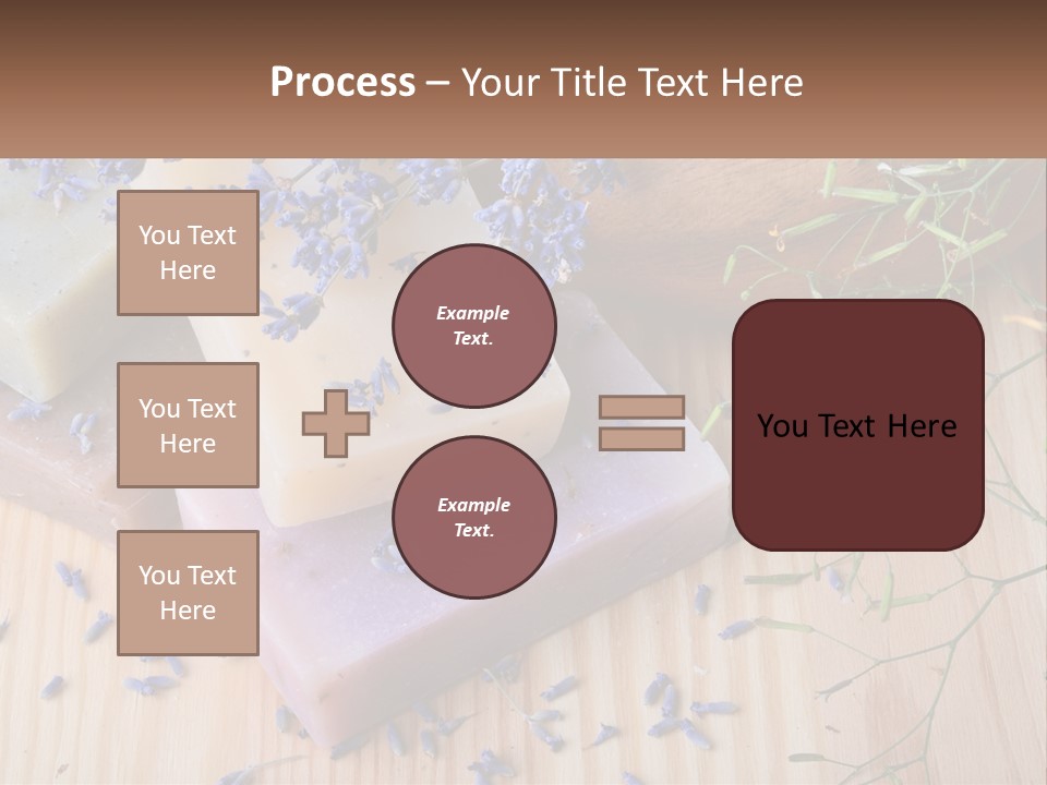 Soaps With Lavender Flowers On A Wooden Table PowerPoint Template