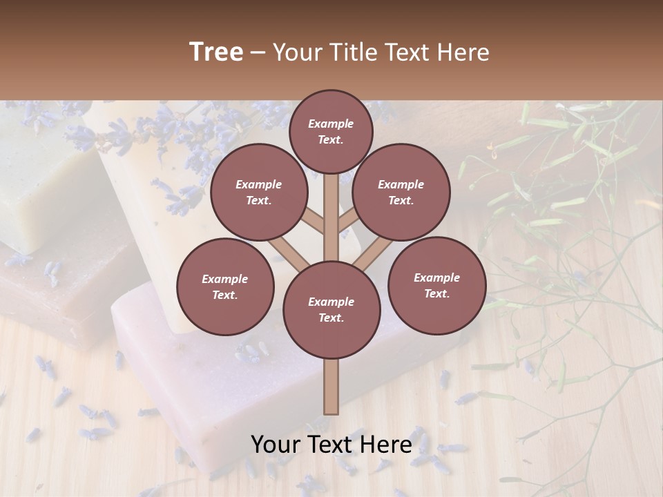 Soaps With Lavender Flowers On A Wooden Table PowerPoint Template