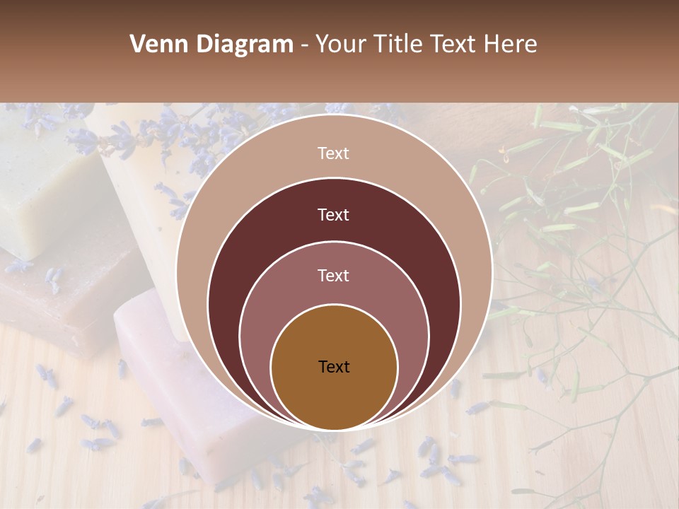 Soaps With Lavender Flowers On A Wooden Table PowerPoint Template