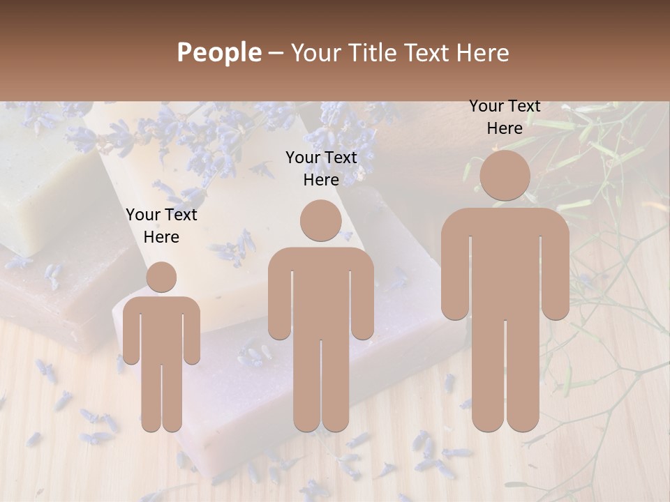 Soaps With Lavender Flowers On A Wooden Table PowerPoint Template