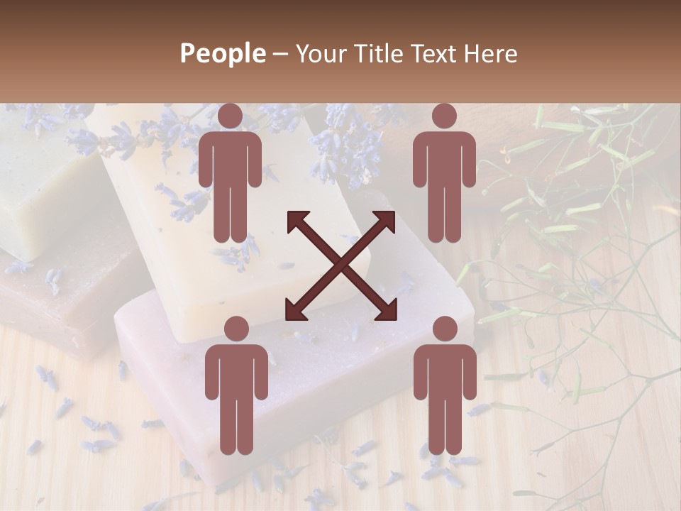 Soaps With Lavender Flowers On A Wooden Table PowerPoint Template