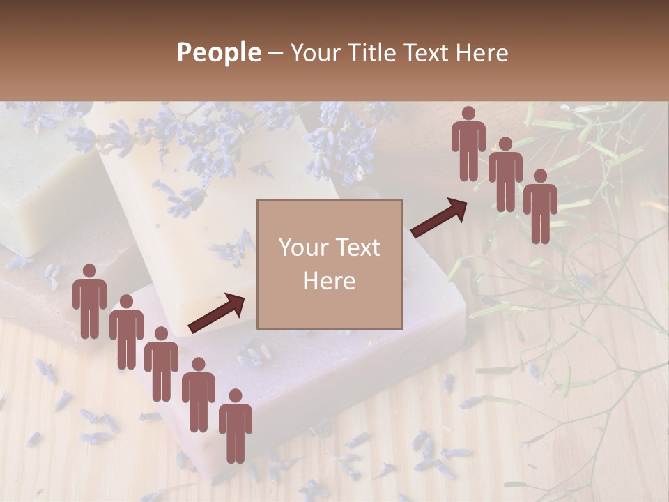 Soaps With Lavender Flowers On A Wooden Table PowerPoint Template