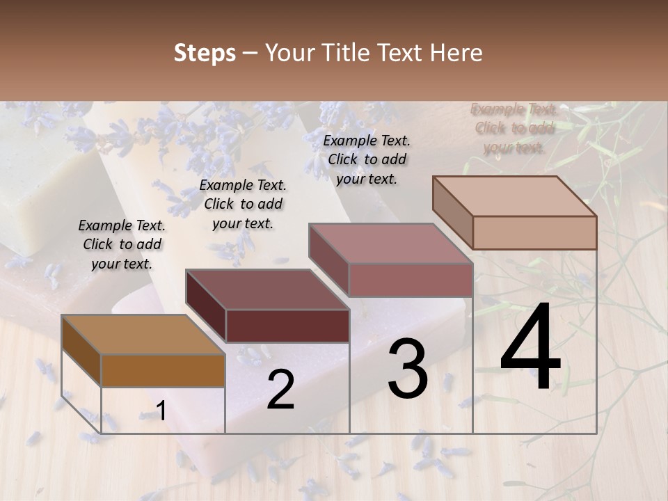 Soaps With Lavender Flowers On A Wooden Table PowerPoint Template