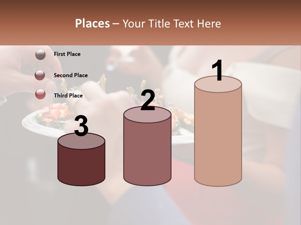 A Group Of People Holding A Plate Of Food PowerPoint Template