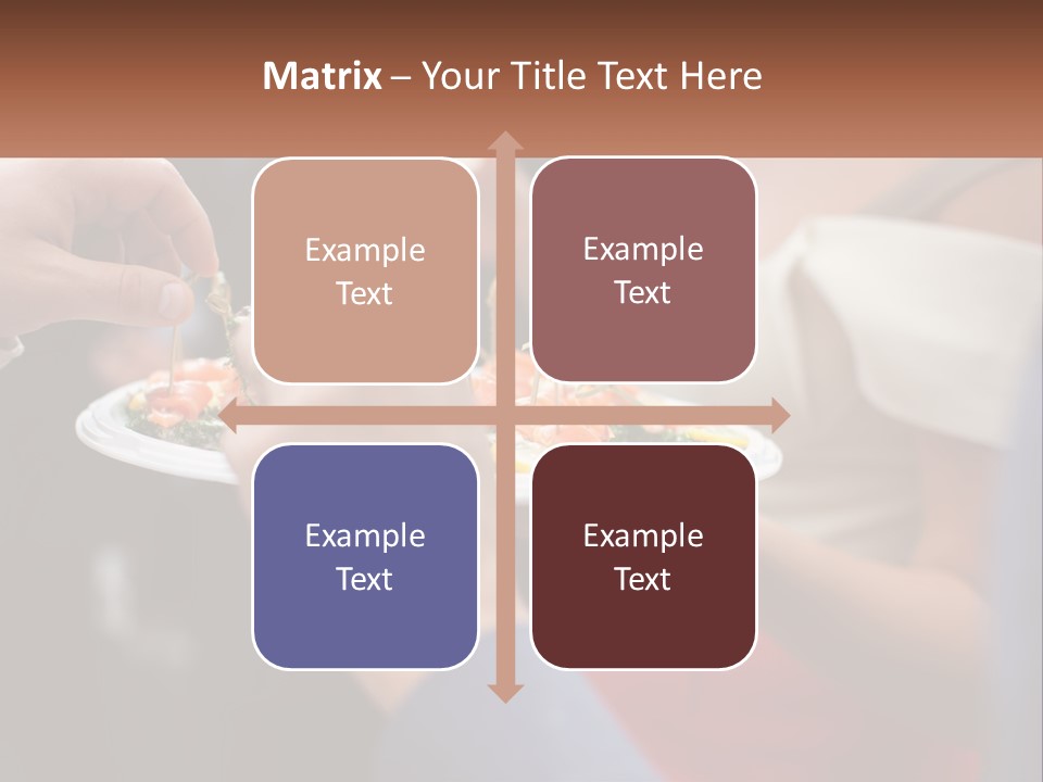A Group Of People Holding A Plate Of Food PowerPoint Template