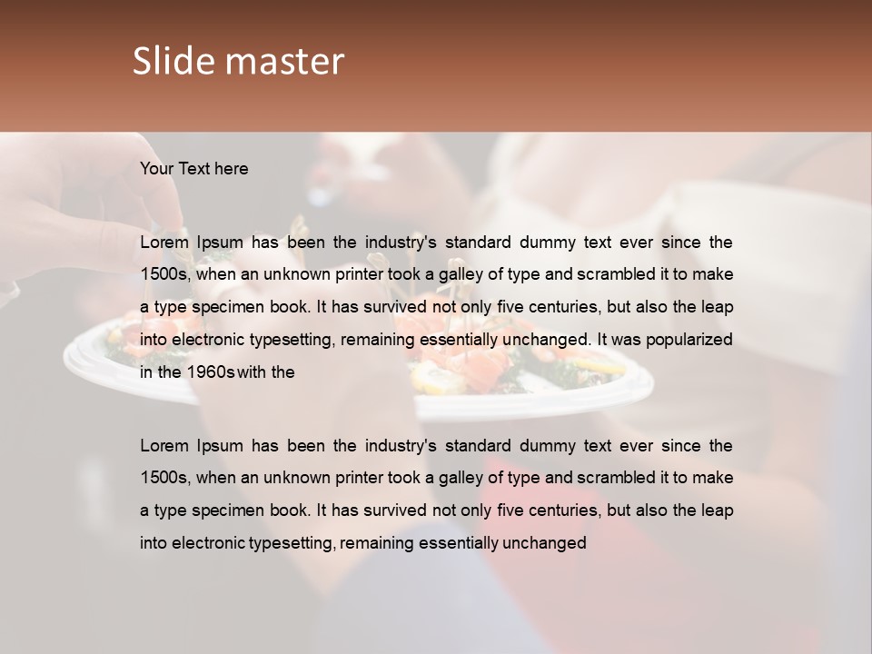 A Group Of People Holding A Plate Of Food PowerPoint Template