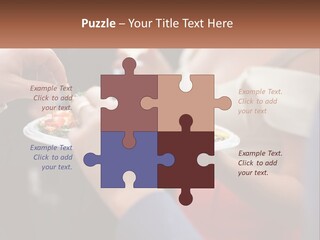A Group Of People Holding A Plate Of Food PowerPoint Template