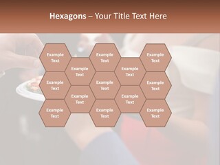 A Group Of People Holding A Plate Of Food PowerPoint Template